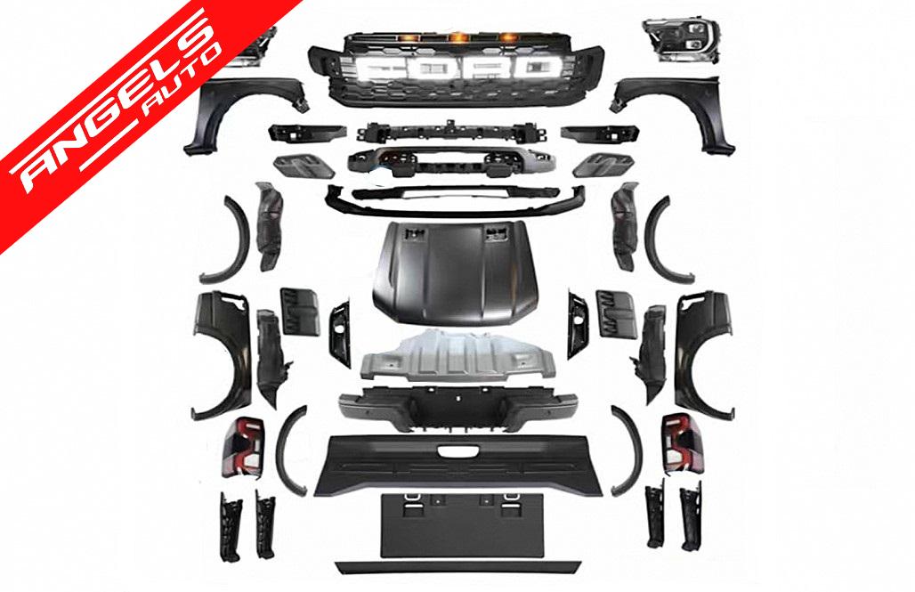 Pachet Exterior compatibil cu Ford Ranger (2015-2021) Conversie Facelift la 2022 Ranger Raptor