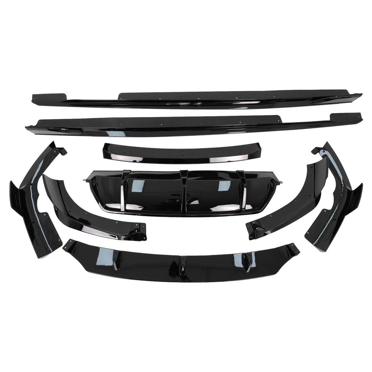 Pachet Exterior Aero compatibil cu BMW X6 G06 2019-03.2023 M-Tech Black Knight Design - imagine 8
