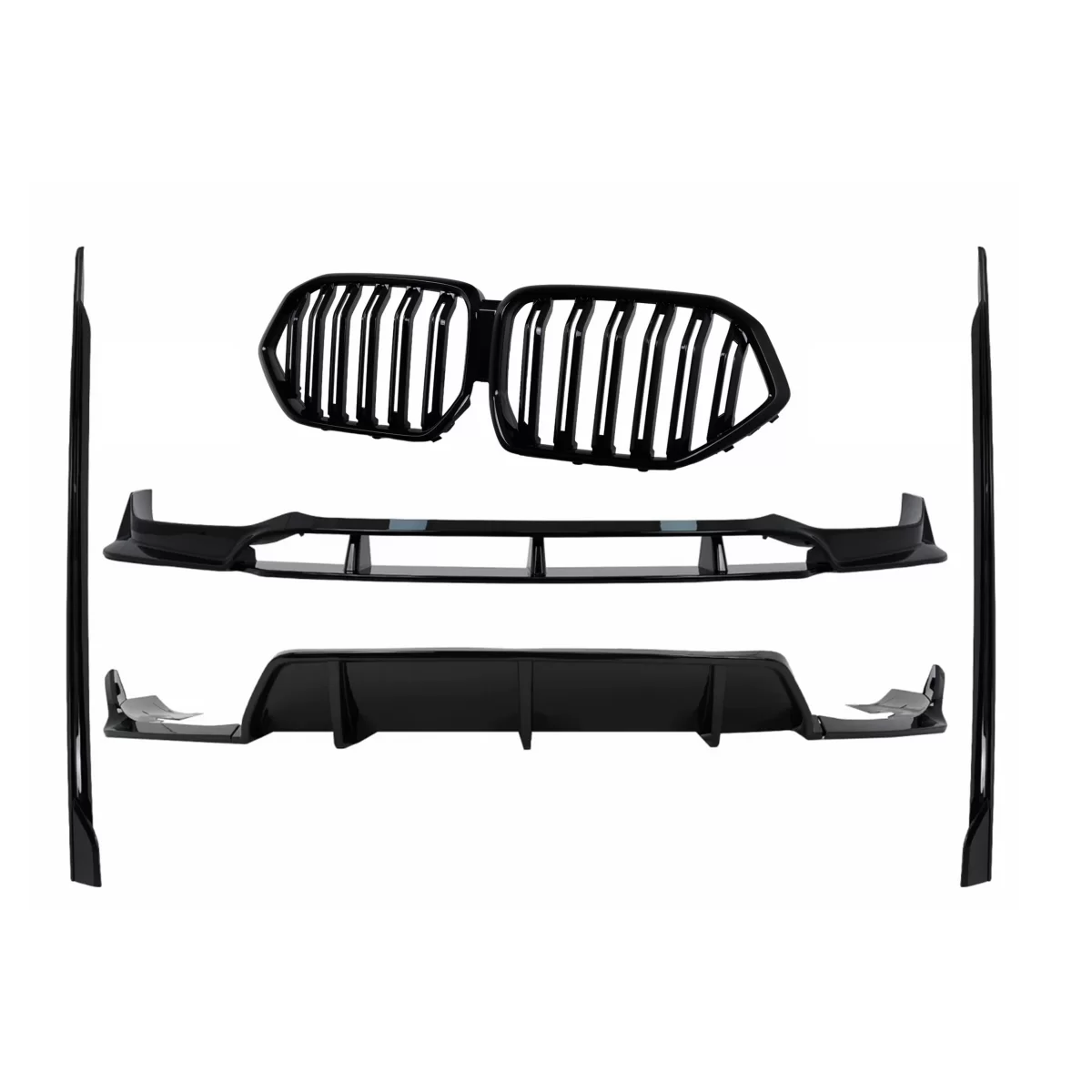 Pachet Exterior Aero compatibil cu BMW X6 G06 2019-03.2023 M-Tech Black Knight Design