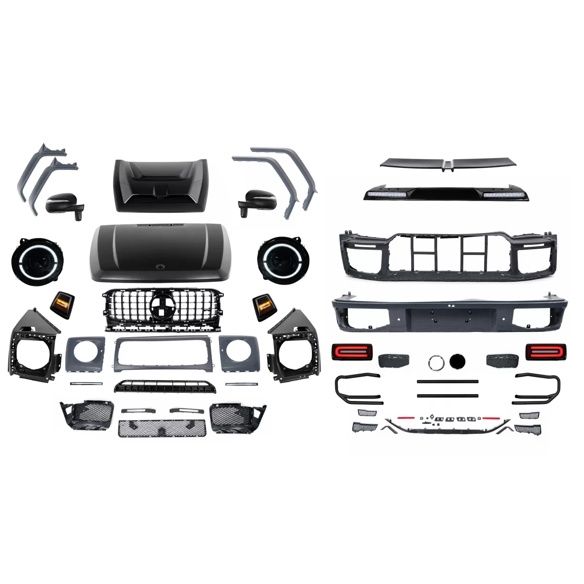 Pachet Kit Exterior compatibil cu Mercedes W463 G-Class (2008-2017) Conversie Wide Body 2025 G63 Design
