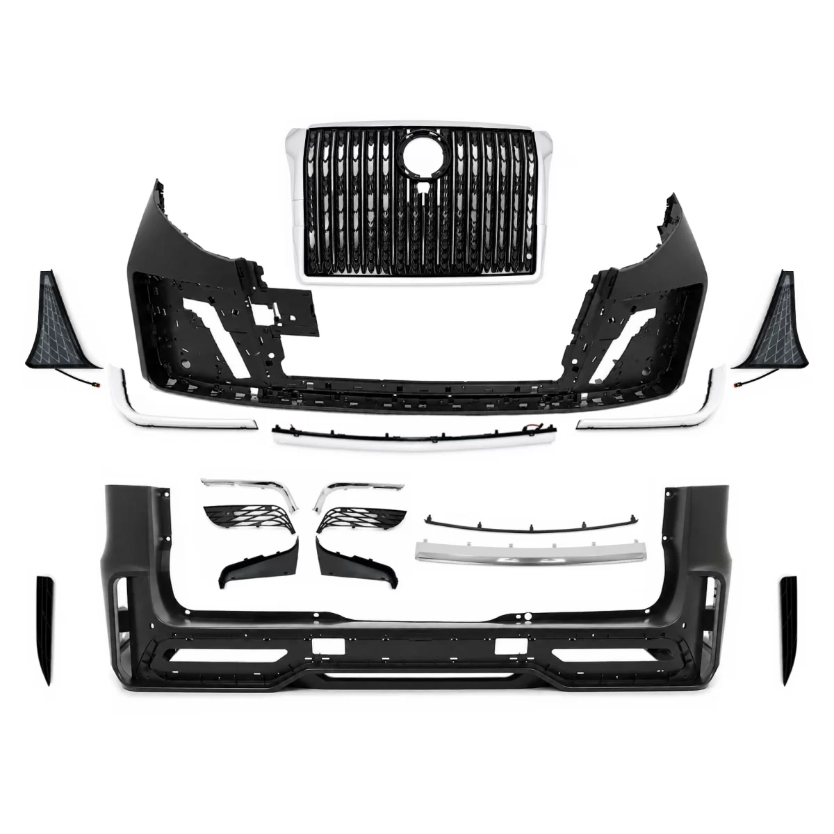 Kit Exterior compatibil cu Mercedes V-Class W447 Vito W448 2014-UP Grila LED Cascada