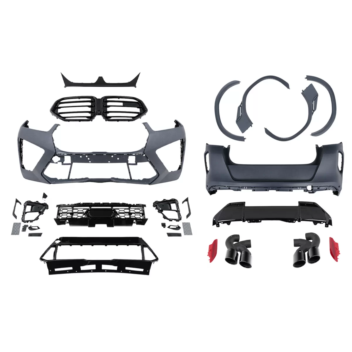 Pachet Exterior compatibil cu BMW X6 G06 2019-03.2023 si LCI 2024-UP X6M Design