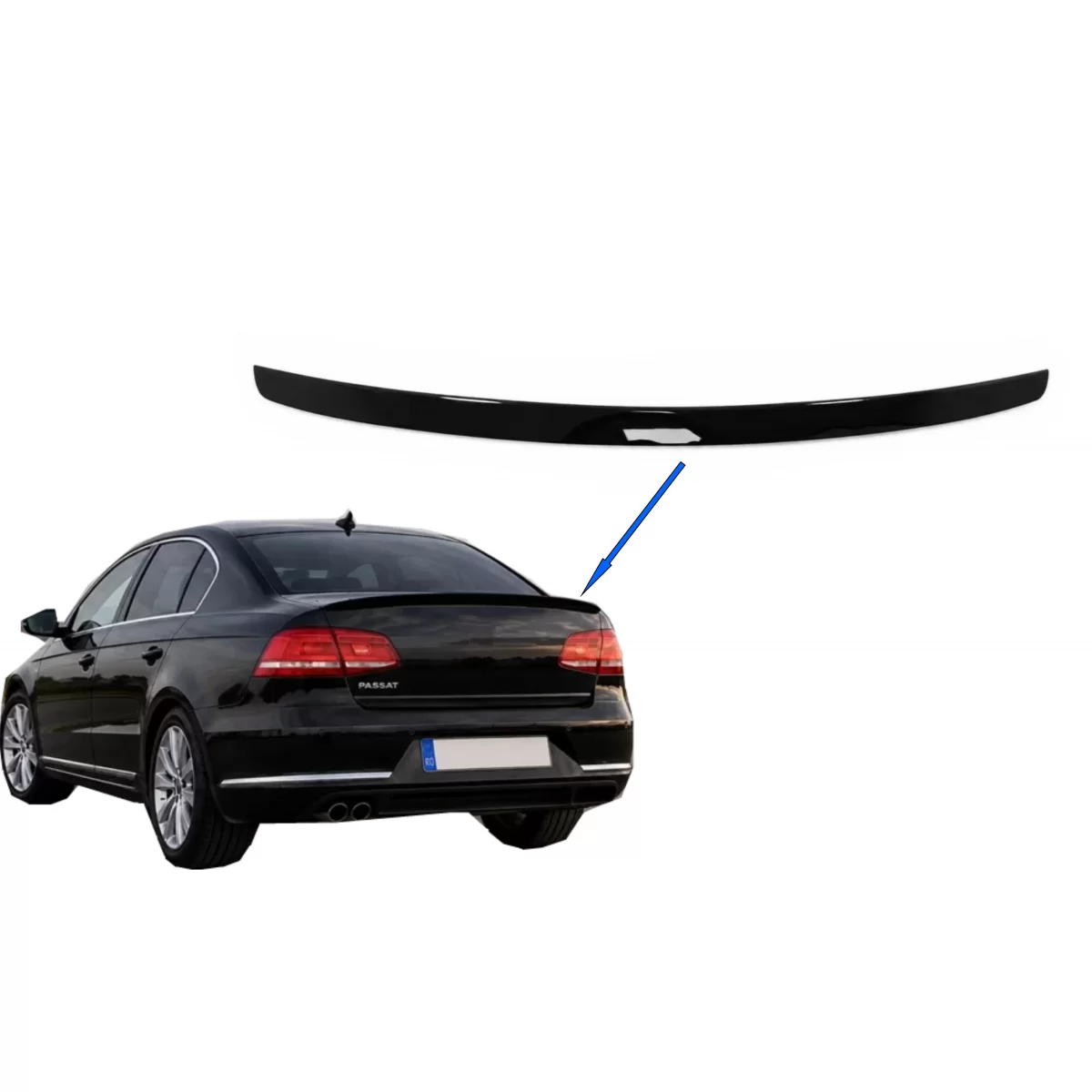 Eleron Portbagaj compatibil cu VW Passat B7 Sedan (2010-2014) Negru - imagine 6